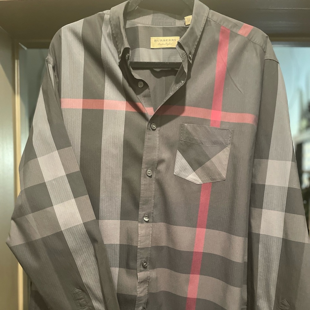 MENS BURBERRY XXXL LONG SLEEVE BUTTON DOWN SHIRT